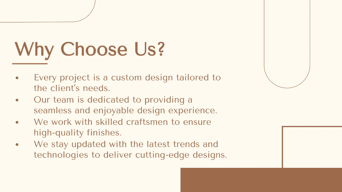 Free Interior Design Business Presentation Template to Edit Online