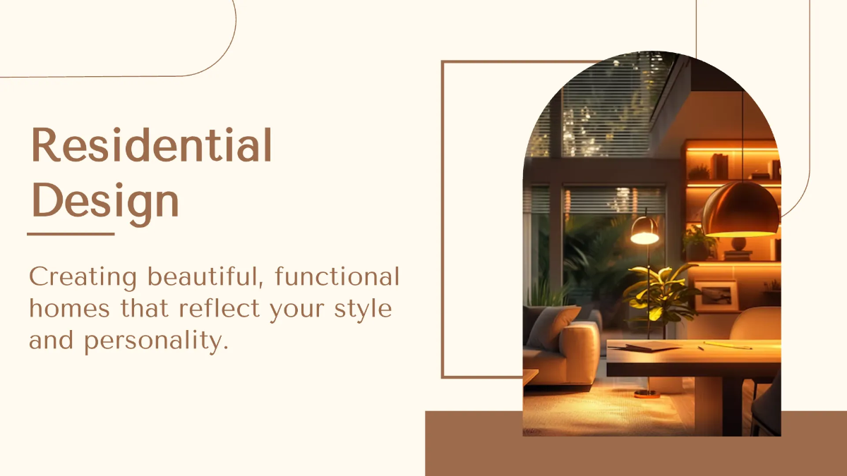 Free Interior Design Business Presentation Template to Edit Online