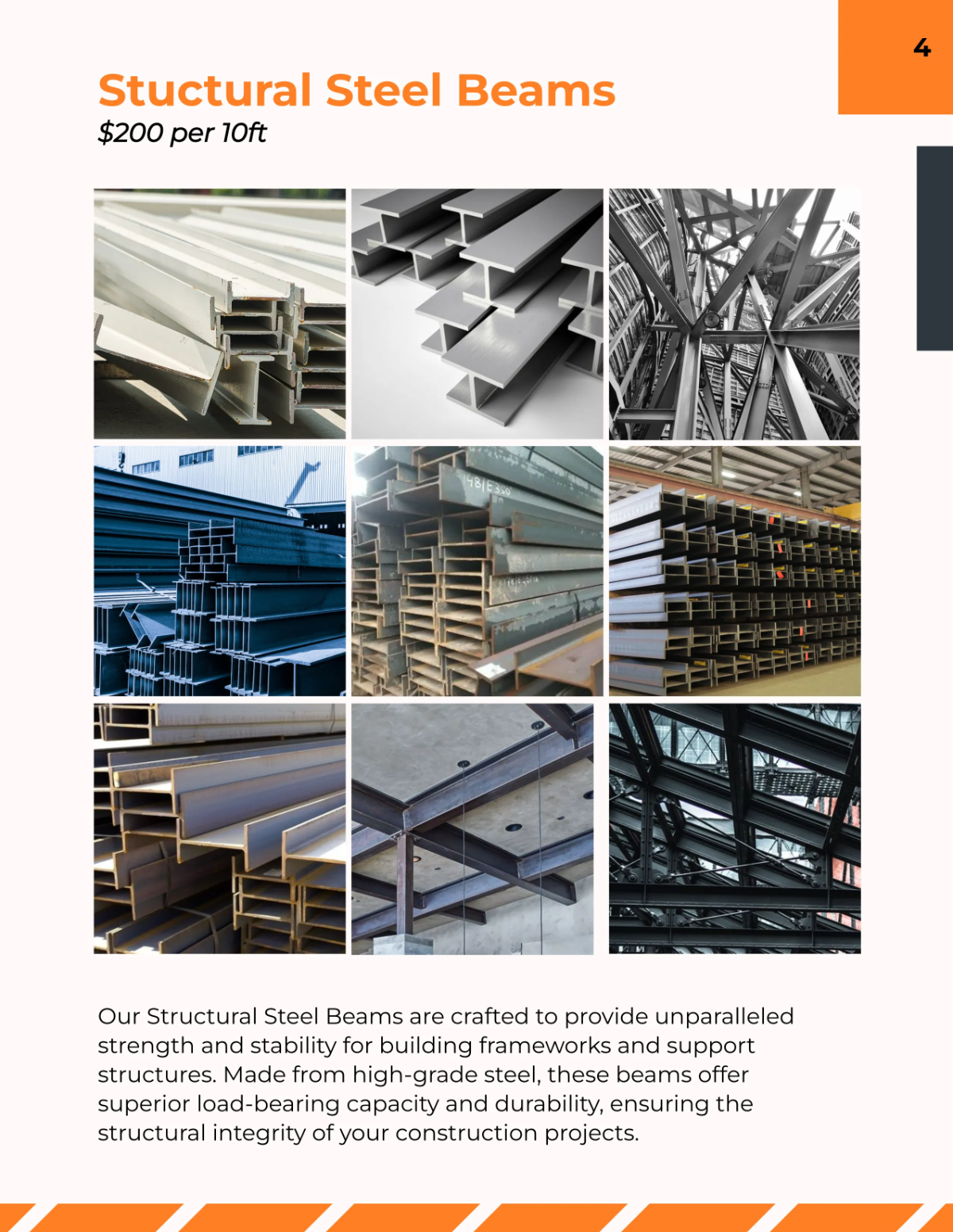 Free Construction Materials Catalog Template to Edit Online