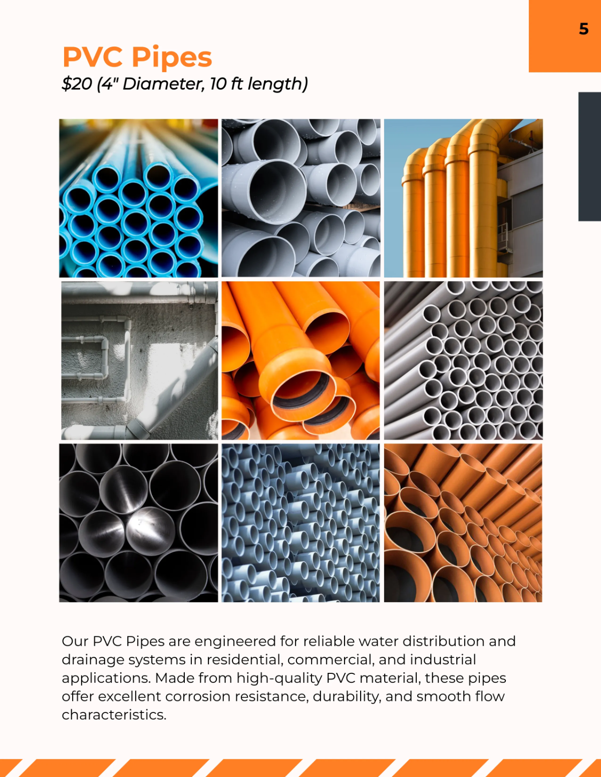 Free Construction Materials Catalog Template to Edit Online