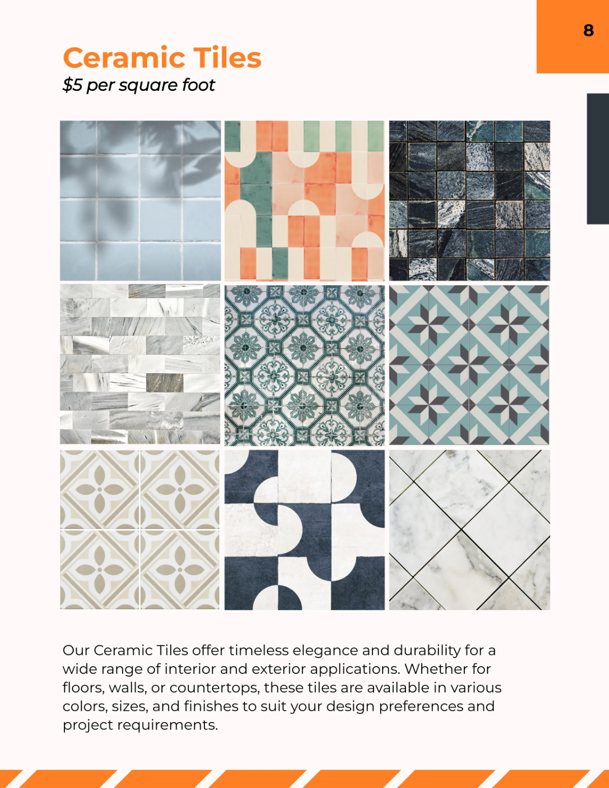 Free Construction Materials Catalog Template to Edit Online