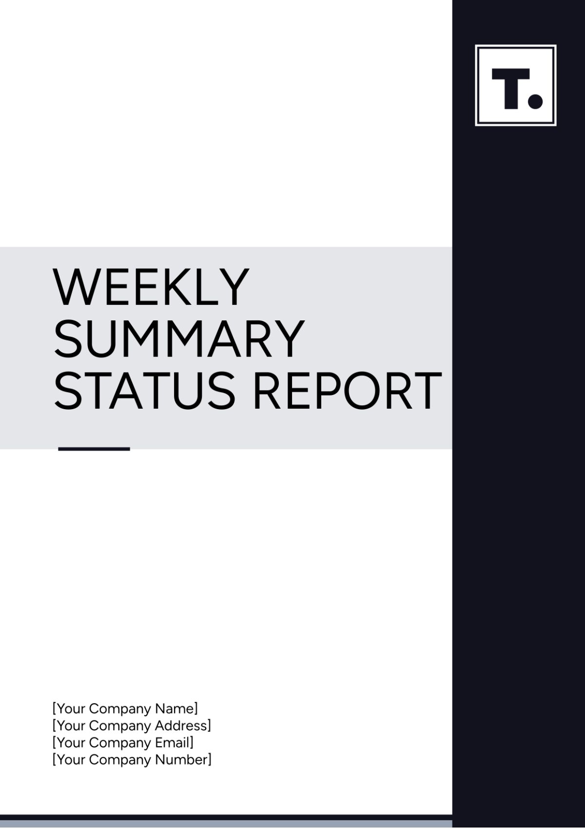 Weekly Summary Status Report Template - Edit Online & Download