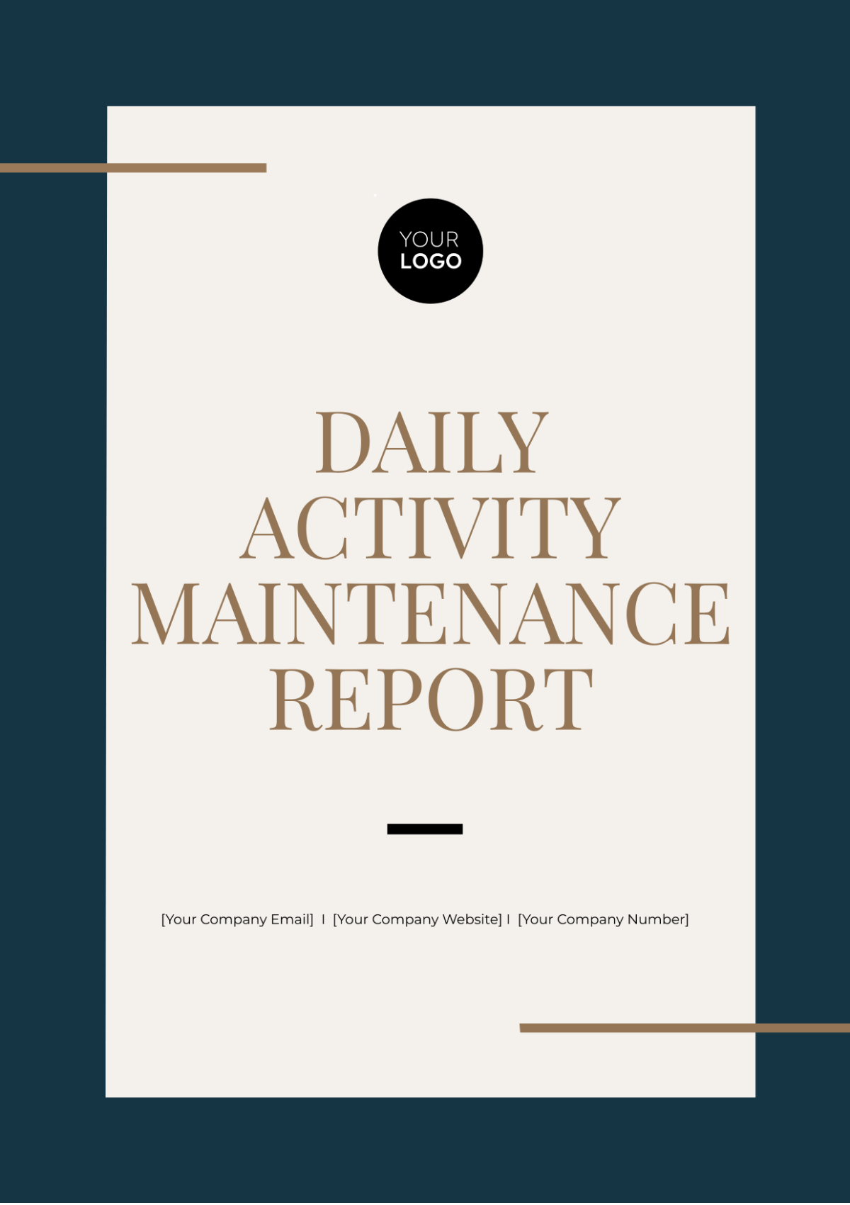 Free Daily Activity Maintenance Report Template