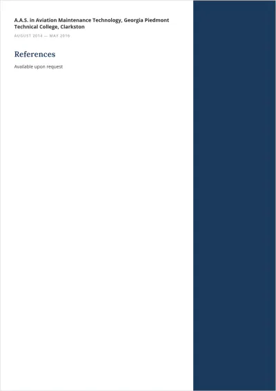 Free Aircraft Maintenance Worker ATS Resume Template