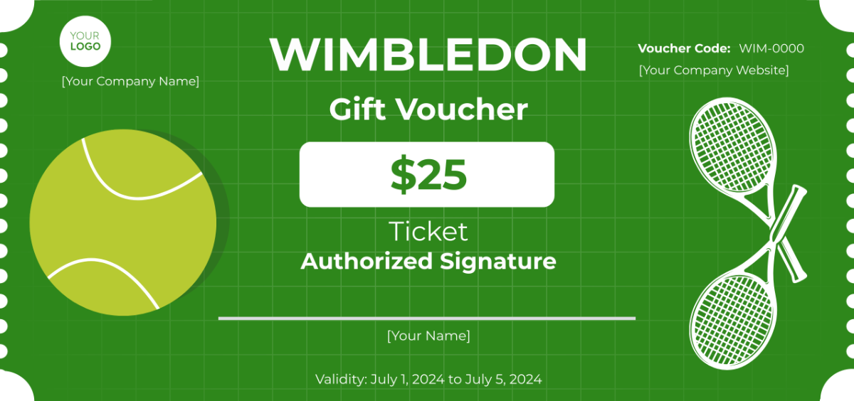 Wimbledon Gift Voucher
