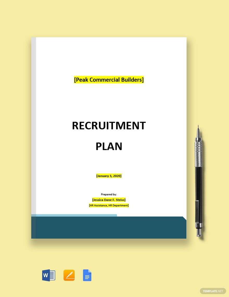 Board Recruitment Plan Template
