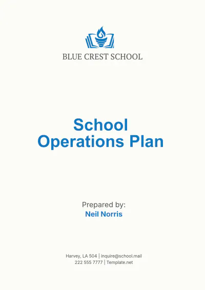 Free School Operations Plan Template to Edit Online