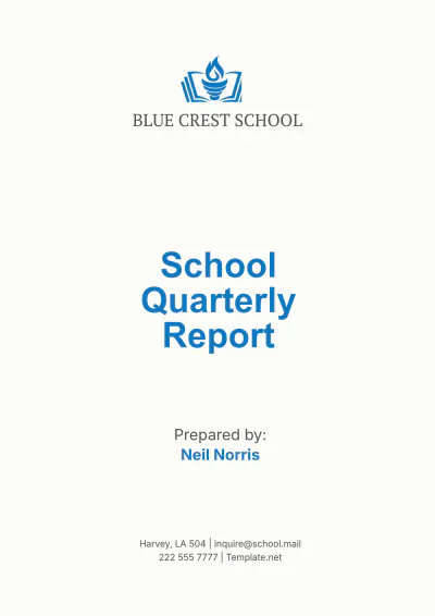 Free School Quarterly Report Template to Edit Online