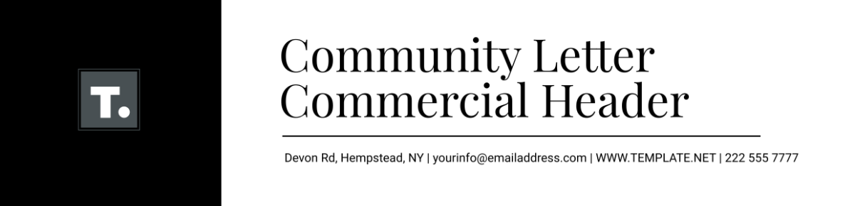 Community Letter Commercial Header Template - Edit Online & Download