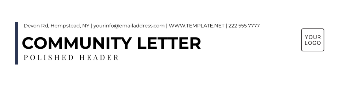 Community Letter Polished Header Template - Edit Online & Download