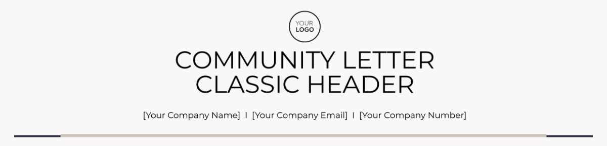 Community Letter Classic Header
