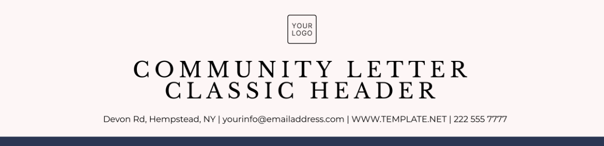 Community Letter Classic Header Template - Edit Online & Download