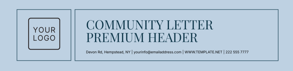 Community Letter  Premium Header Template - Edit Online & Download