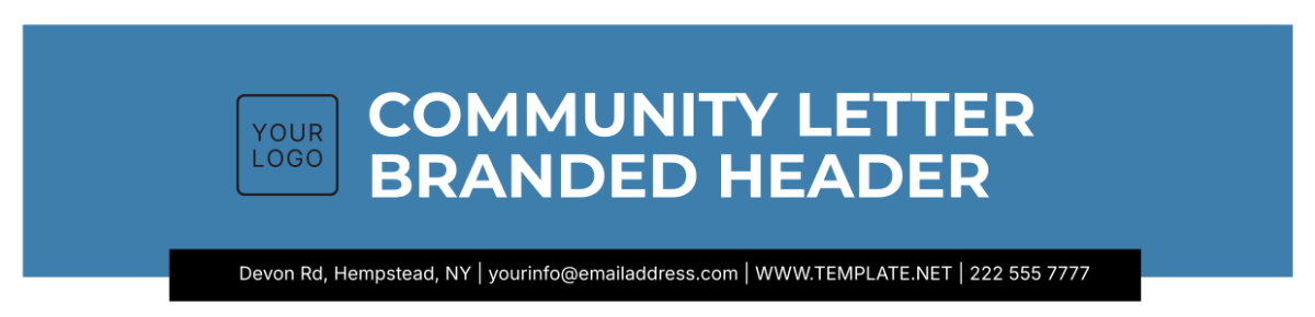 Community Letter Branded Header Template - Edit Online & Download