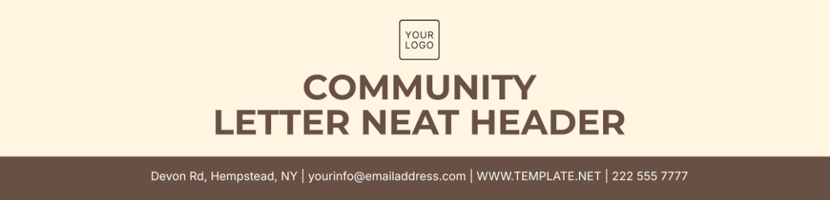 Community Letter Neat Header Template - Edit Online & Download