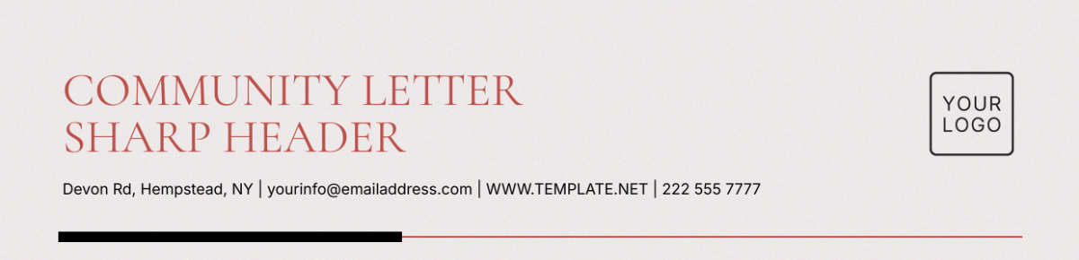 Community Letter Sharp Header Template - Edit Online & Download