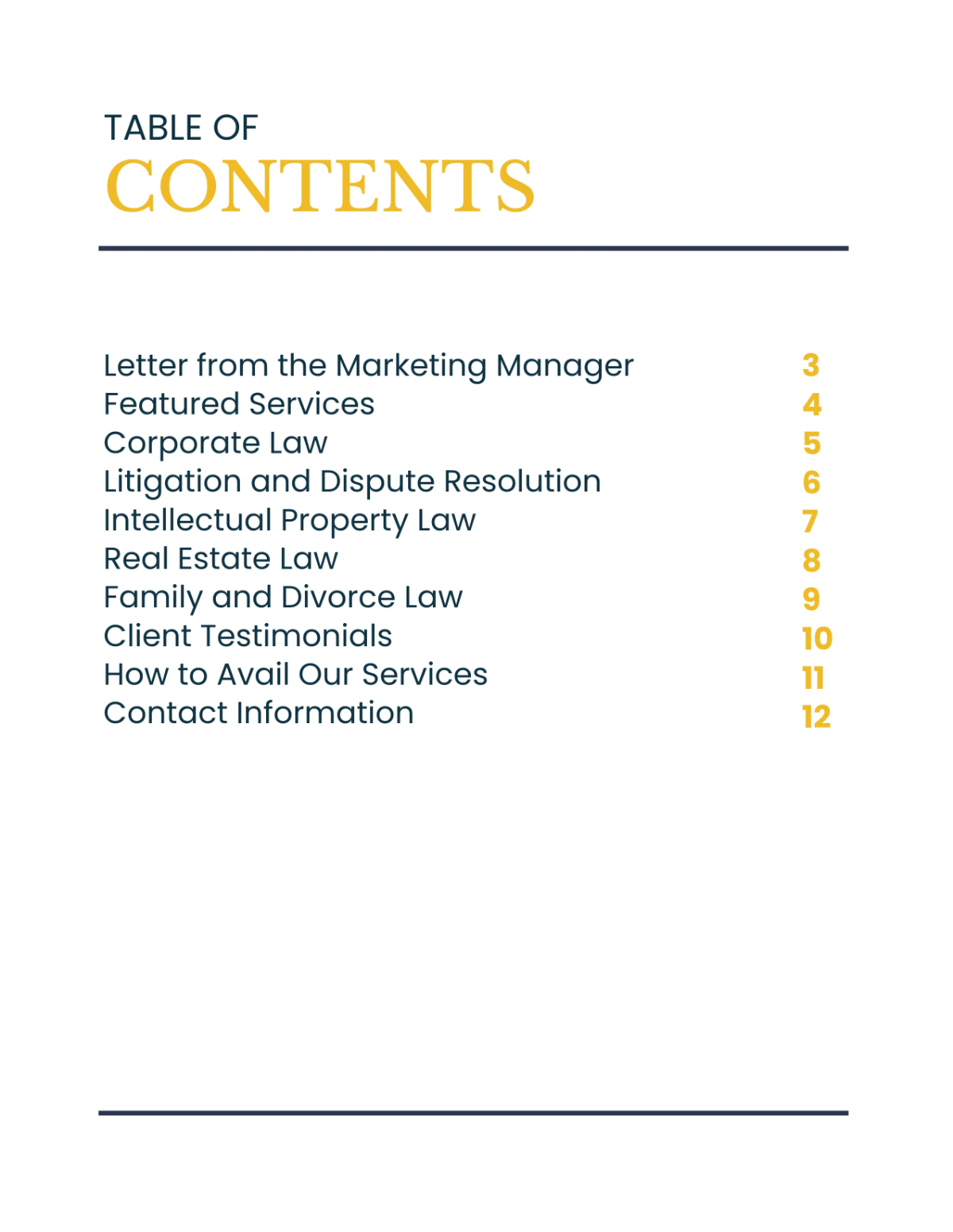 Free Legal Services Catalog Template to Edit Online