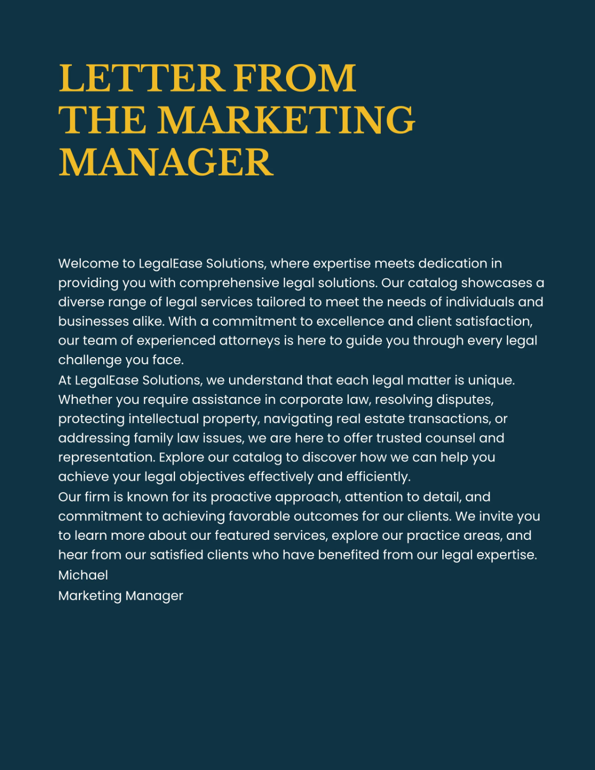 Free Legal Services Catalog Template to Edit Online