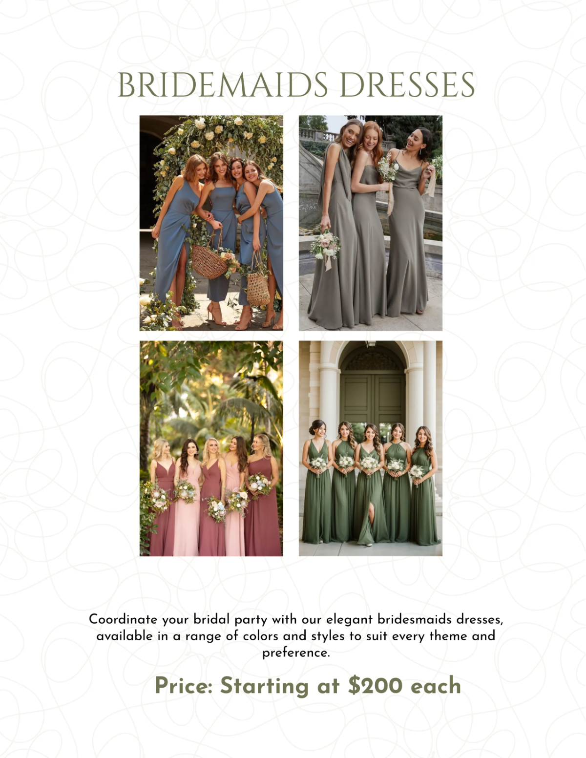 Free Wedding Wear Catalog Template to Edit Online