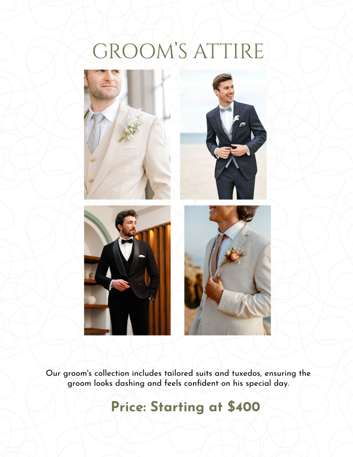 Free Wedding Wear Catalog Template to Edit Online