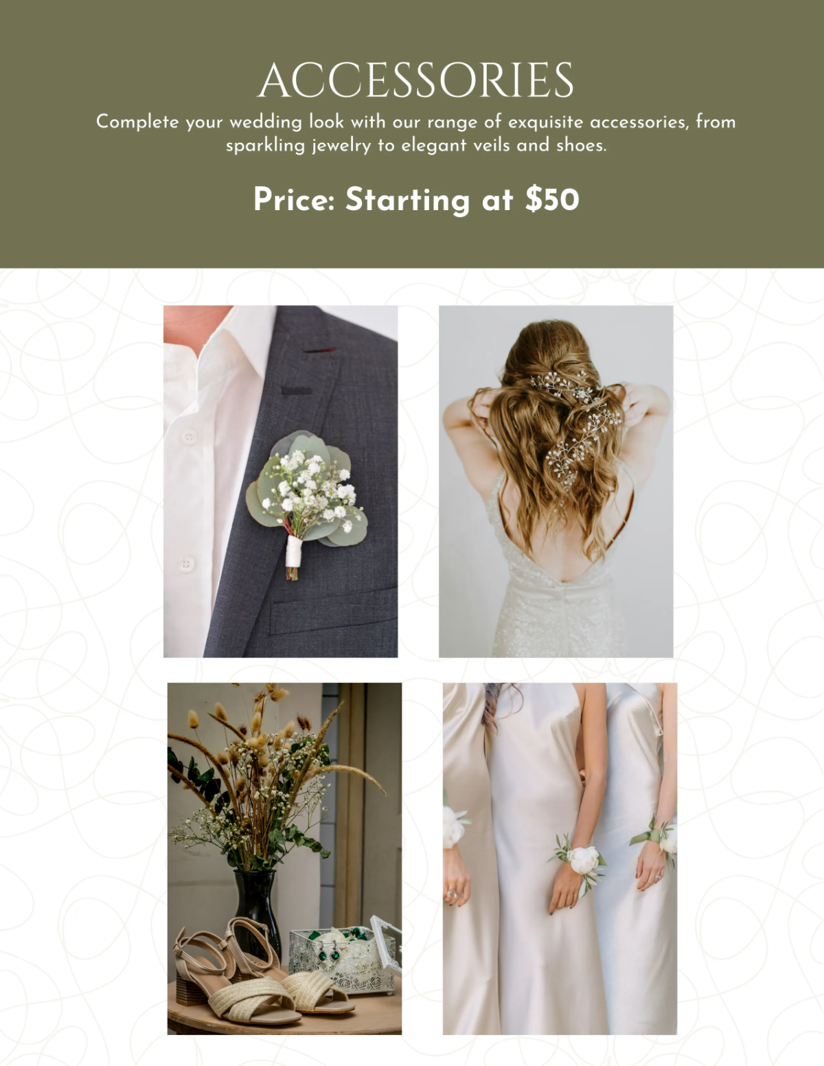 Free Wedding Wear Catalog Template to Edit Online
