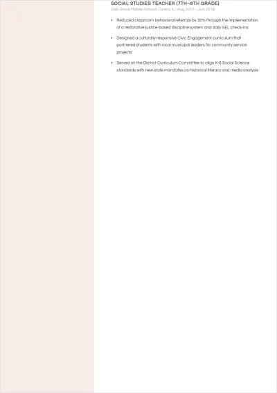 Free Public School Teacher ATS Resume Template, AI Resume Builder