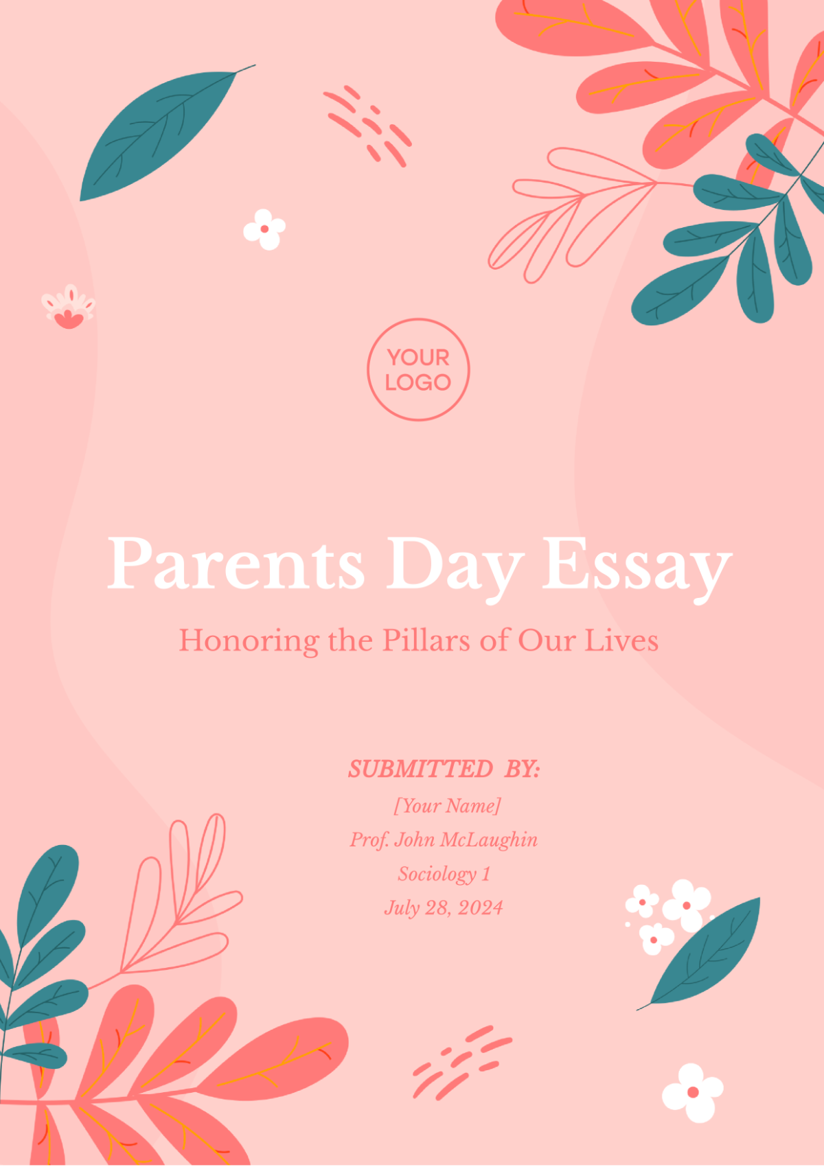 Parents Day Essay Template - Edit Online & Download