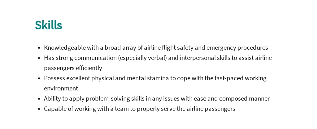 Free Airline Flight Attendant Job Ad and Description Template 4.jpe
