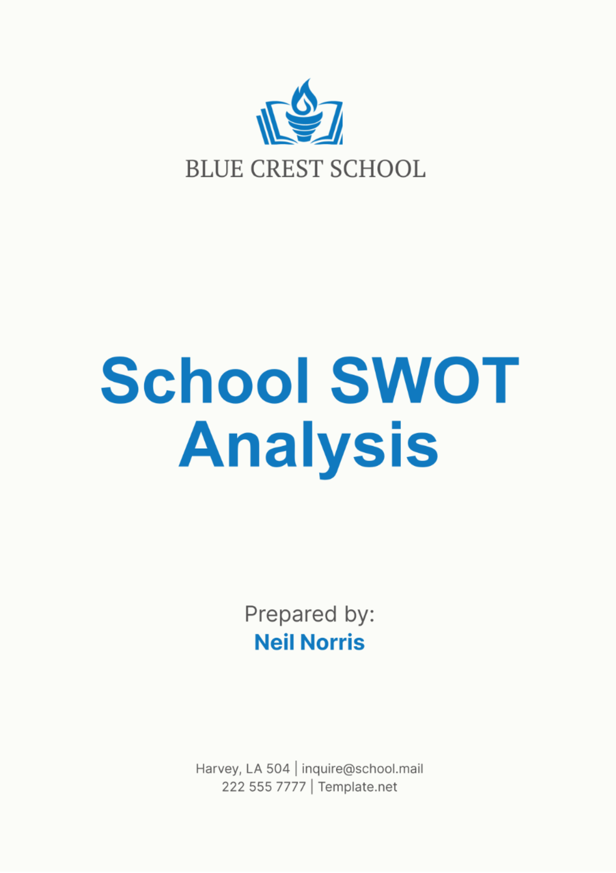 School SWOT Analysis Template - Edit Online & Download