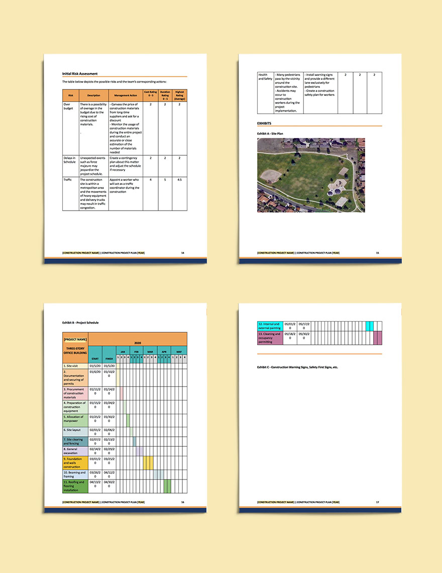 Construction Project Plan Template