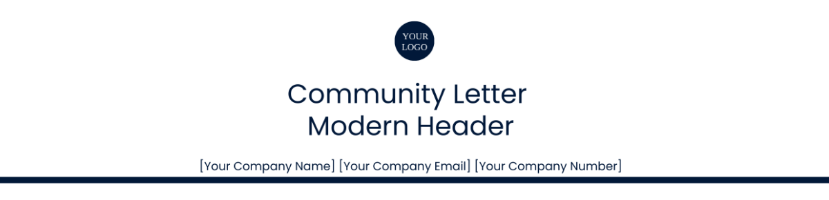 Community Letter Modern Header