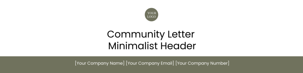 Community Letter Minimalist Header