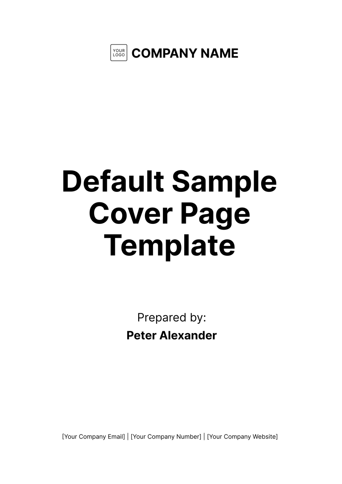 Default Cover Page