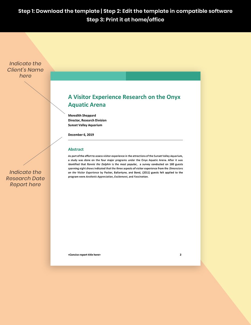 Survey Research Report Template