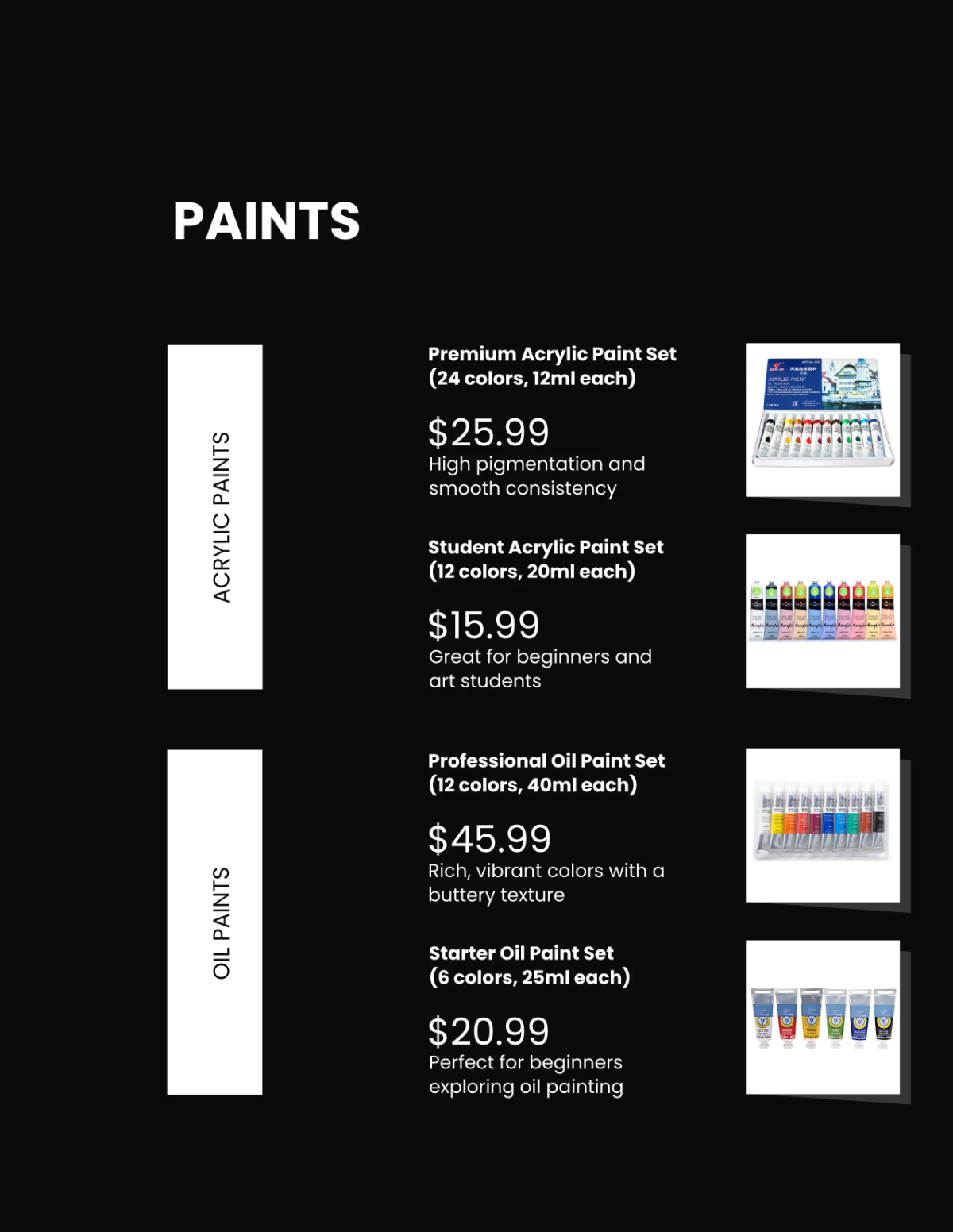 Free Art Material Catalog Template to Edit Online