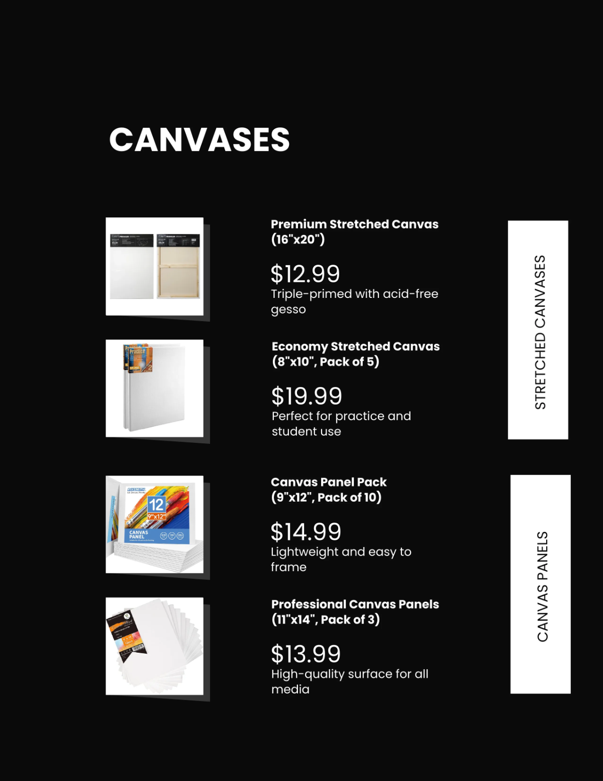 Free Art Material Catalog Template to Edit Online