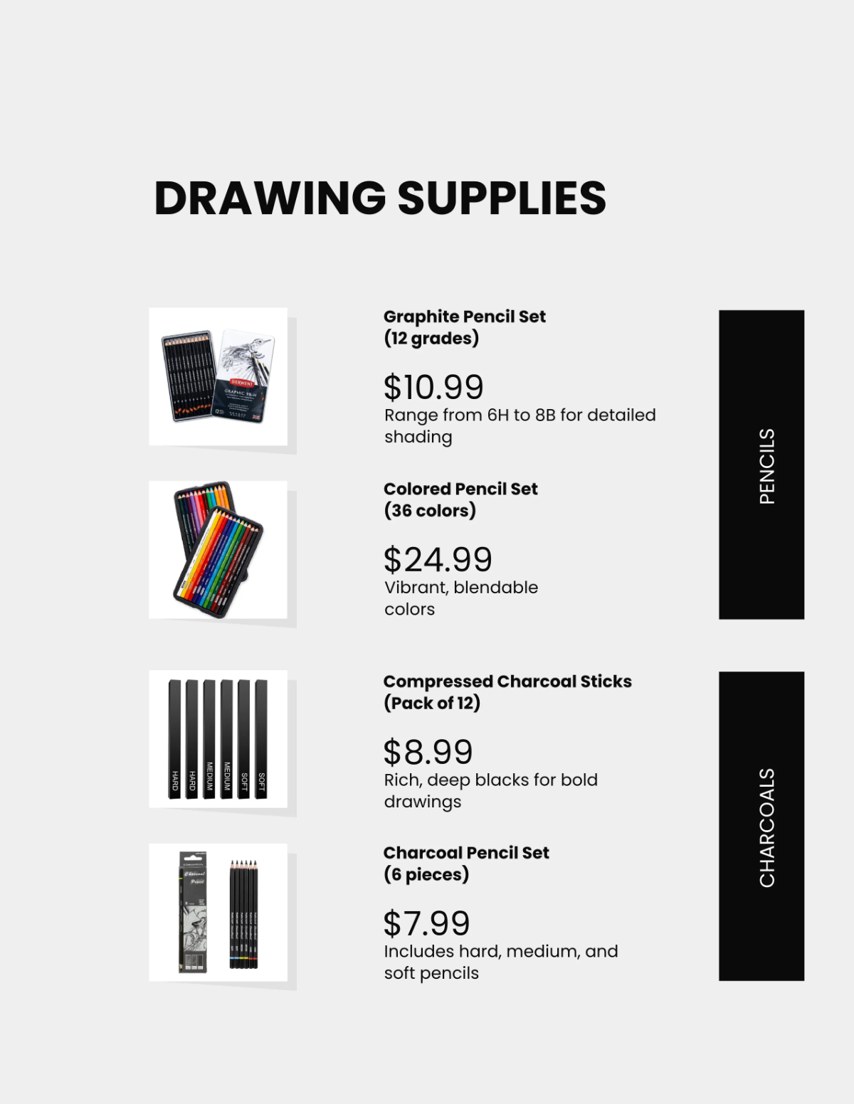 Free Art Material Catalog Template to Edit Online