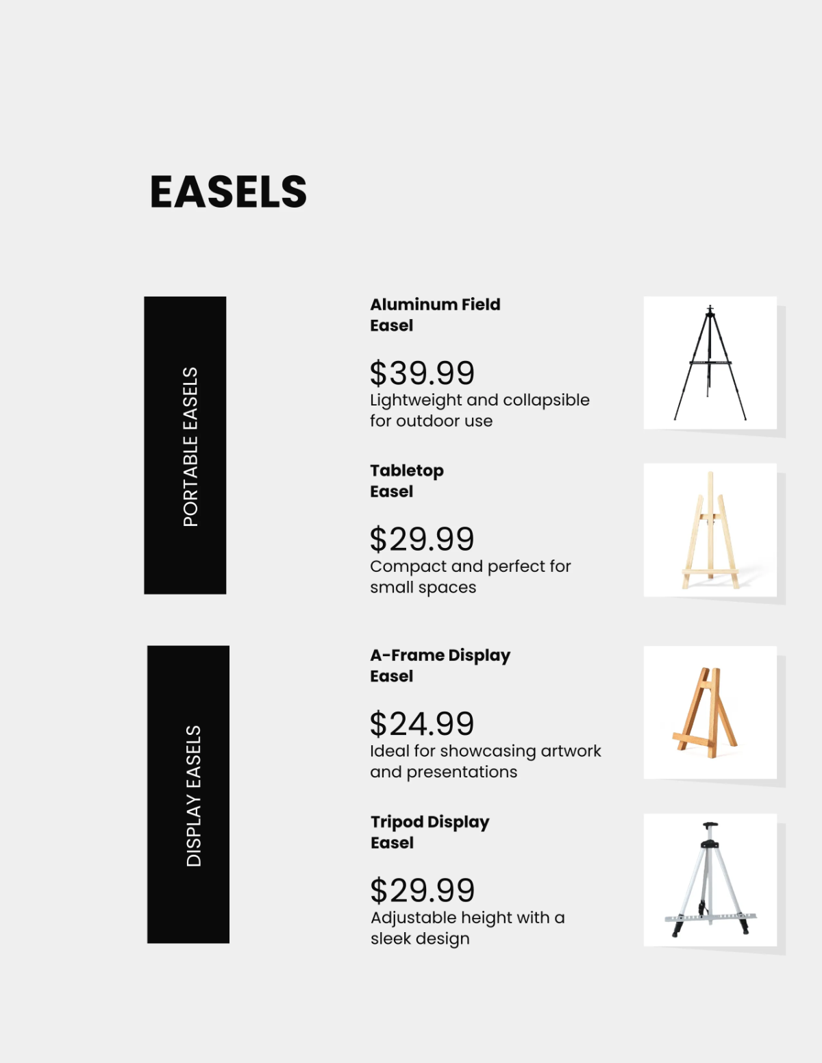 Free Art Material Catalog Template to Edit Online