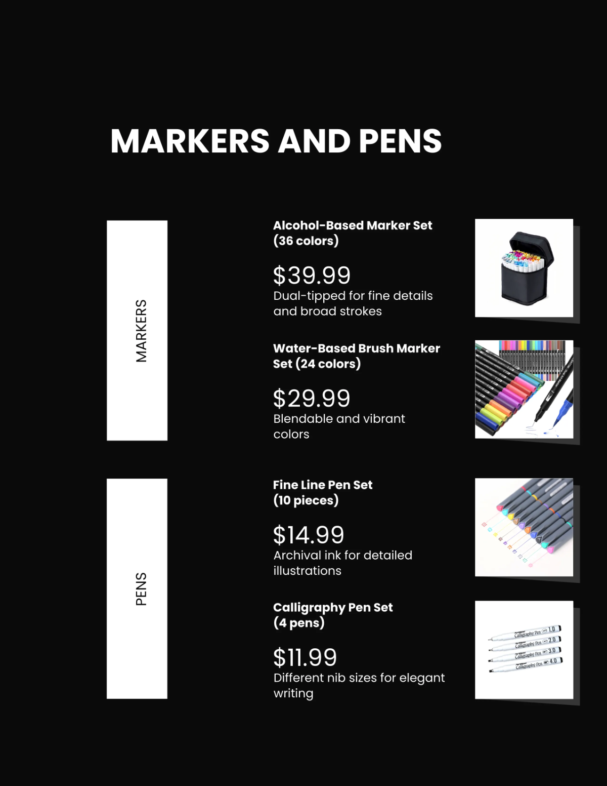 Free Art Material Catalog Template to Edit Online