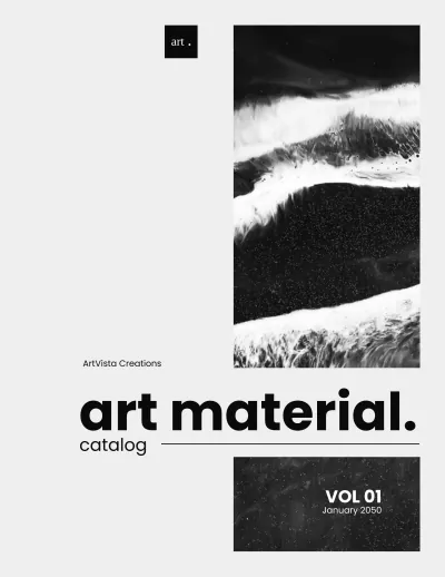 Free Art Material Catalog Template to Edit Online