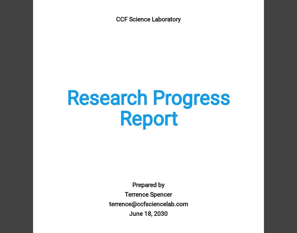 FREE Research Report Cover Page Template - Word (DOC)