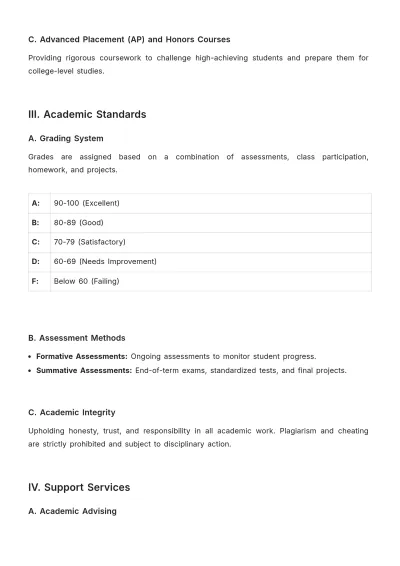 Free School Academic Statement Template to Edit Online