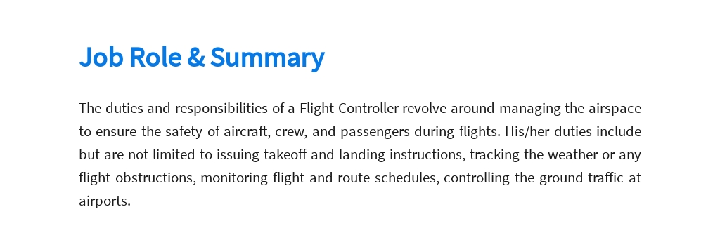 Free Flight Controller Job Ad and Description Template 2.jpe