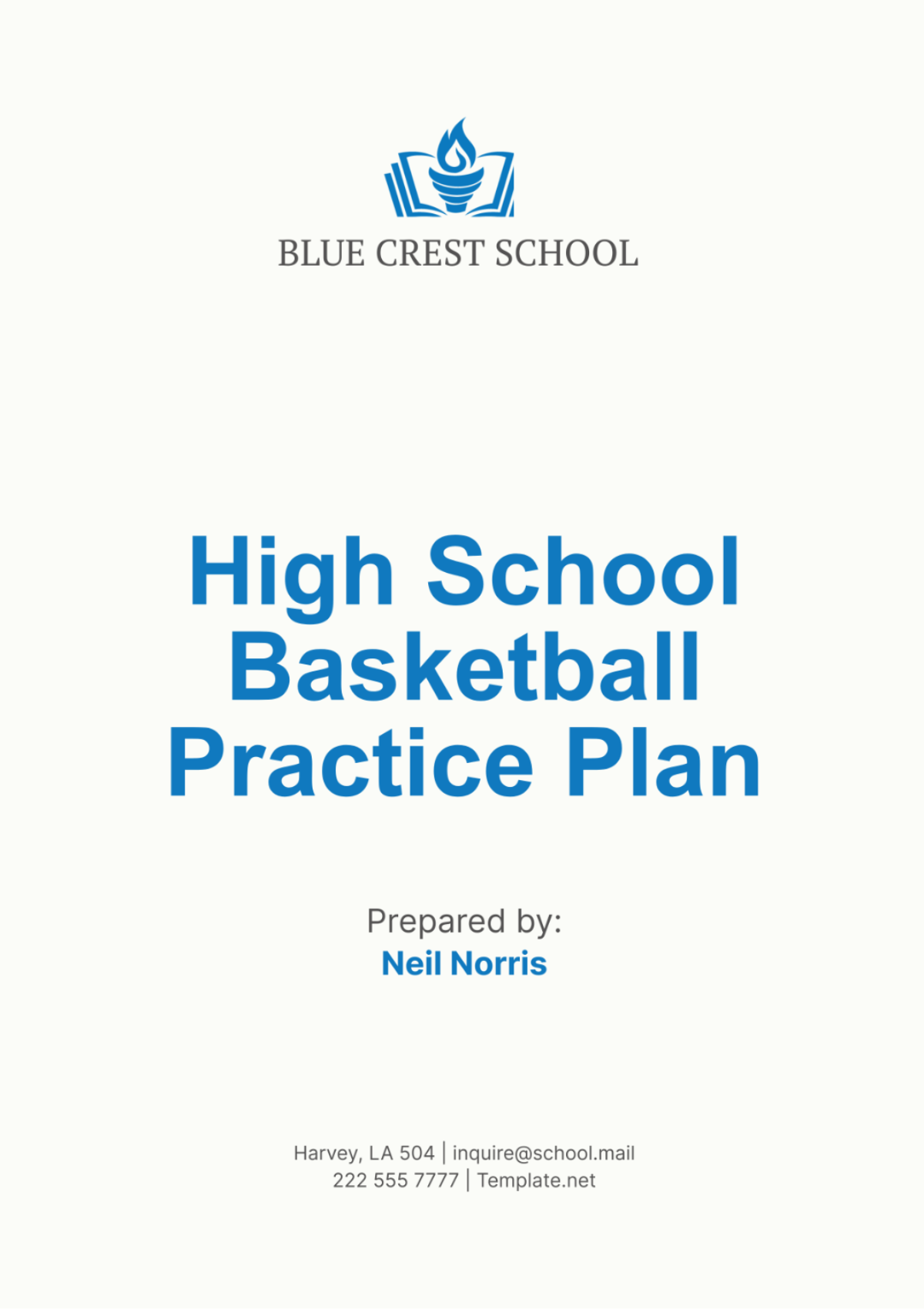 High School Basketball Practice Plan Template - Edit Online & Download