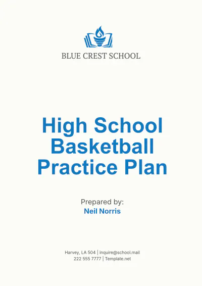 Free High School Basketball Practice Plan Template to Edit Online