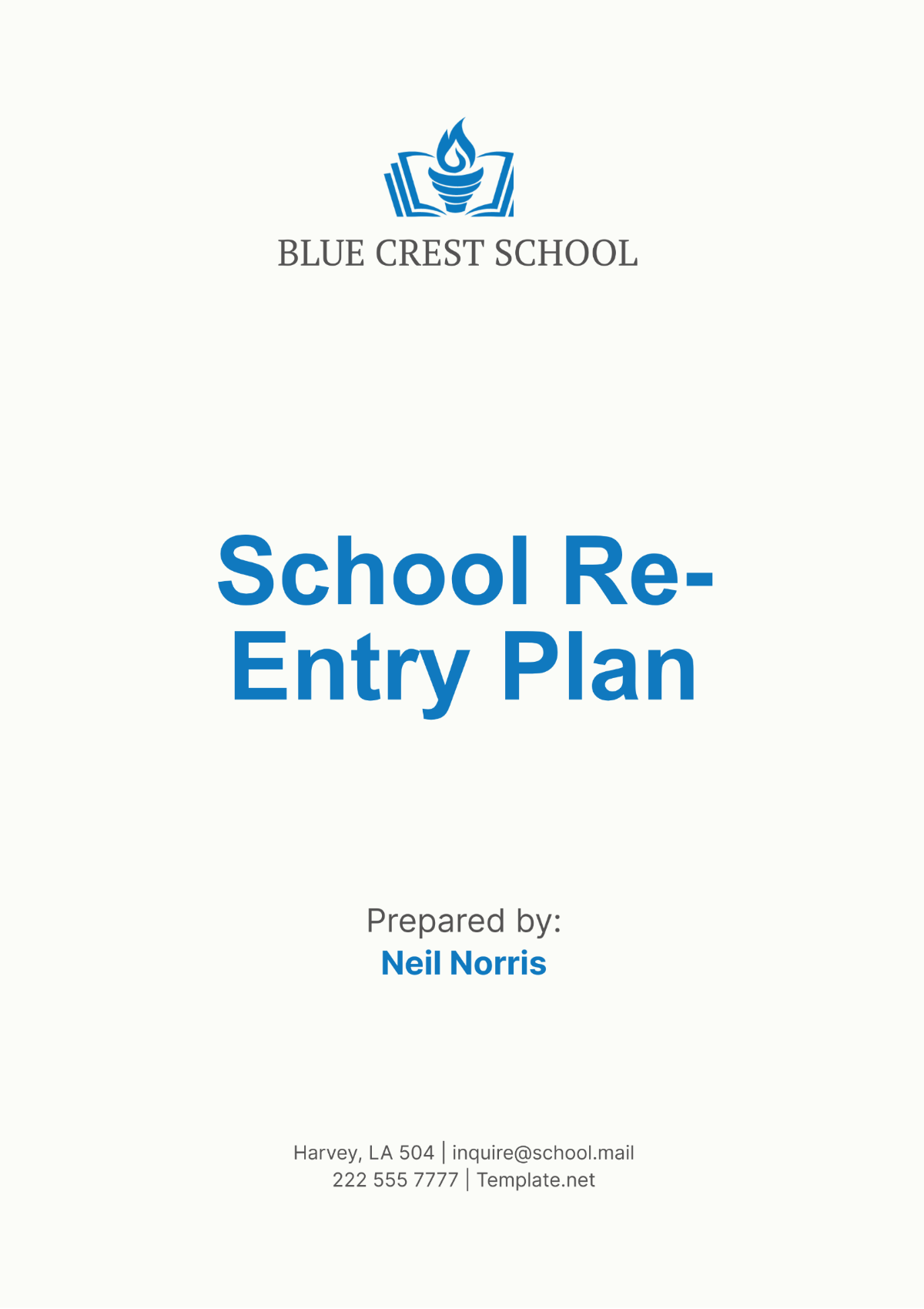 Free School Re-Entry Plan Template - Edit Online & Download | Template.net