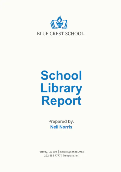 Free School Library Report Template to Edit Online