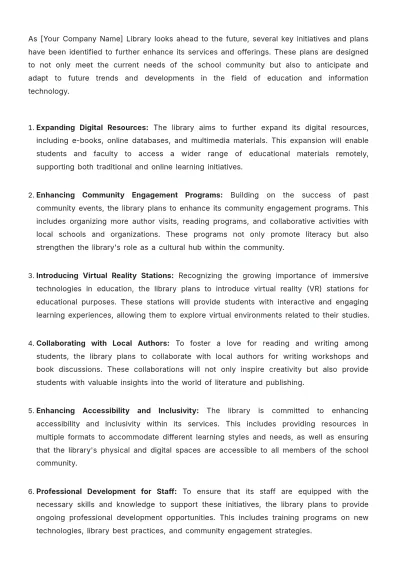 Free School Library Report Template to Edit Online