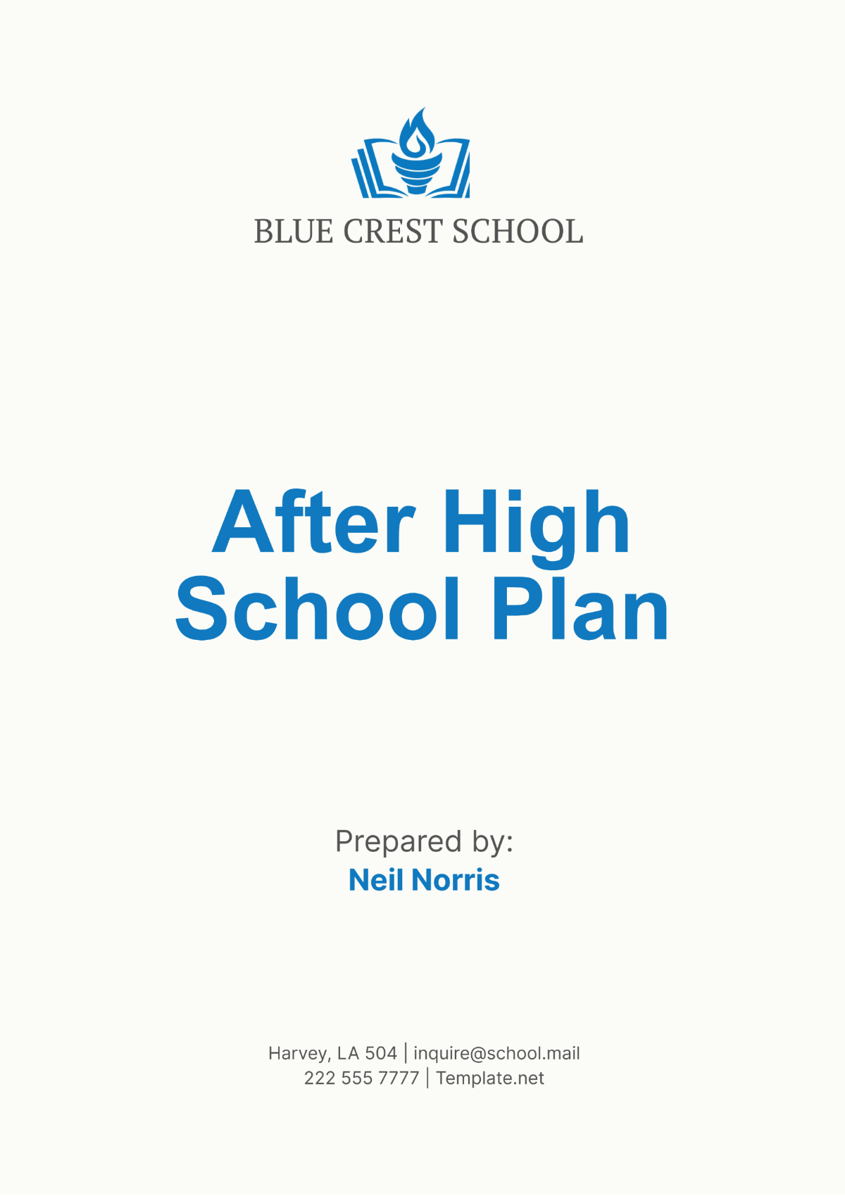 After High School Plan Template - Edit Online & Download