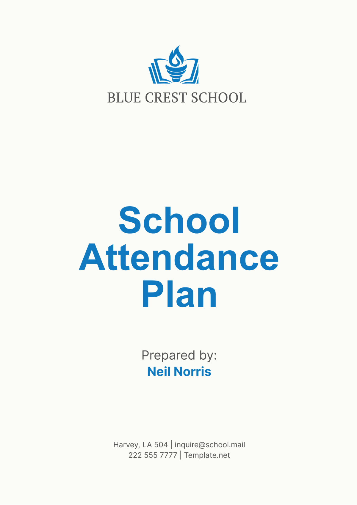 School Attendance Plan Template - Edit Online & Download